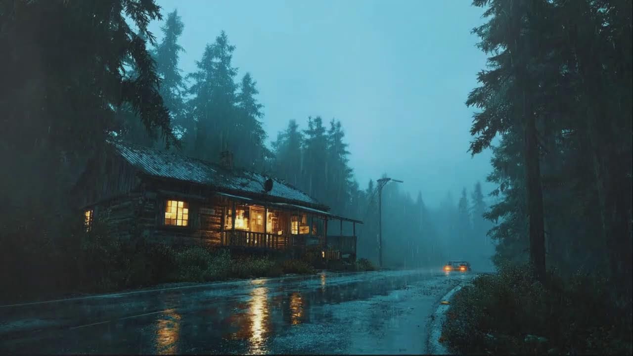 3 Minute Sleep Trick – Heavy Rainstorm at Night | Rain Sounds and Distant Thunder Ambience for Deep
