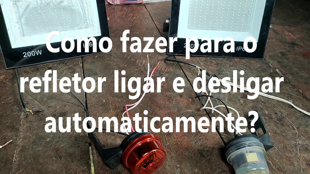 Instalando relé fotovoltaico para ligar e desligar refletor, lâmpada automaticamente.