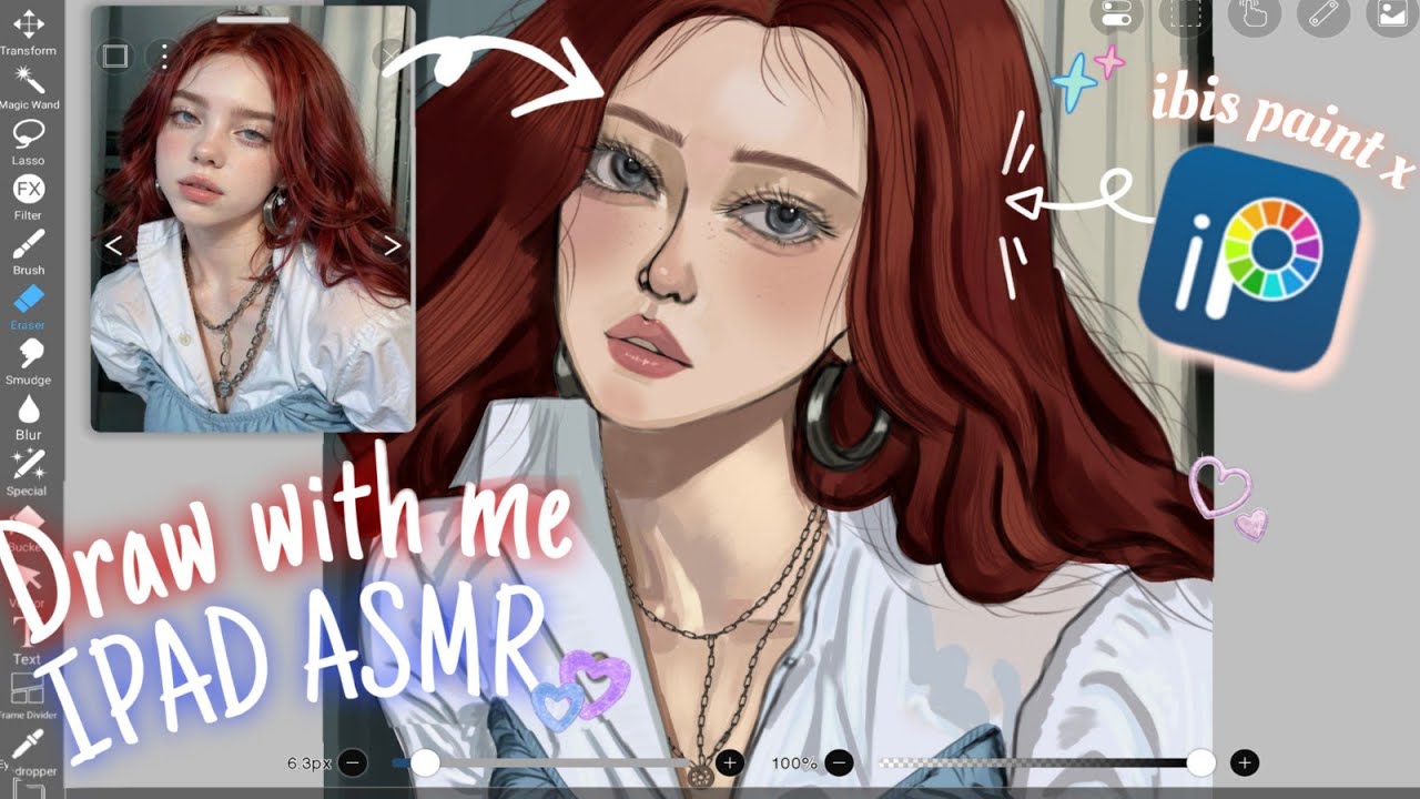 Draw with me ❣️¦ ipad ASMR ¦ digital art🎨 ¦ full Art ¦ ibis paint x ¦