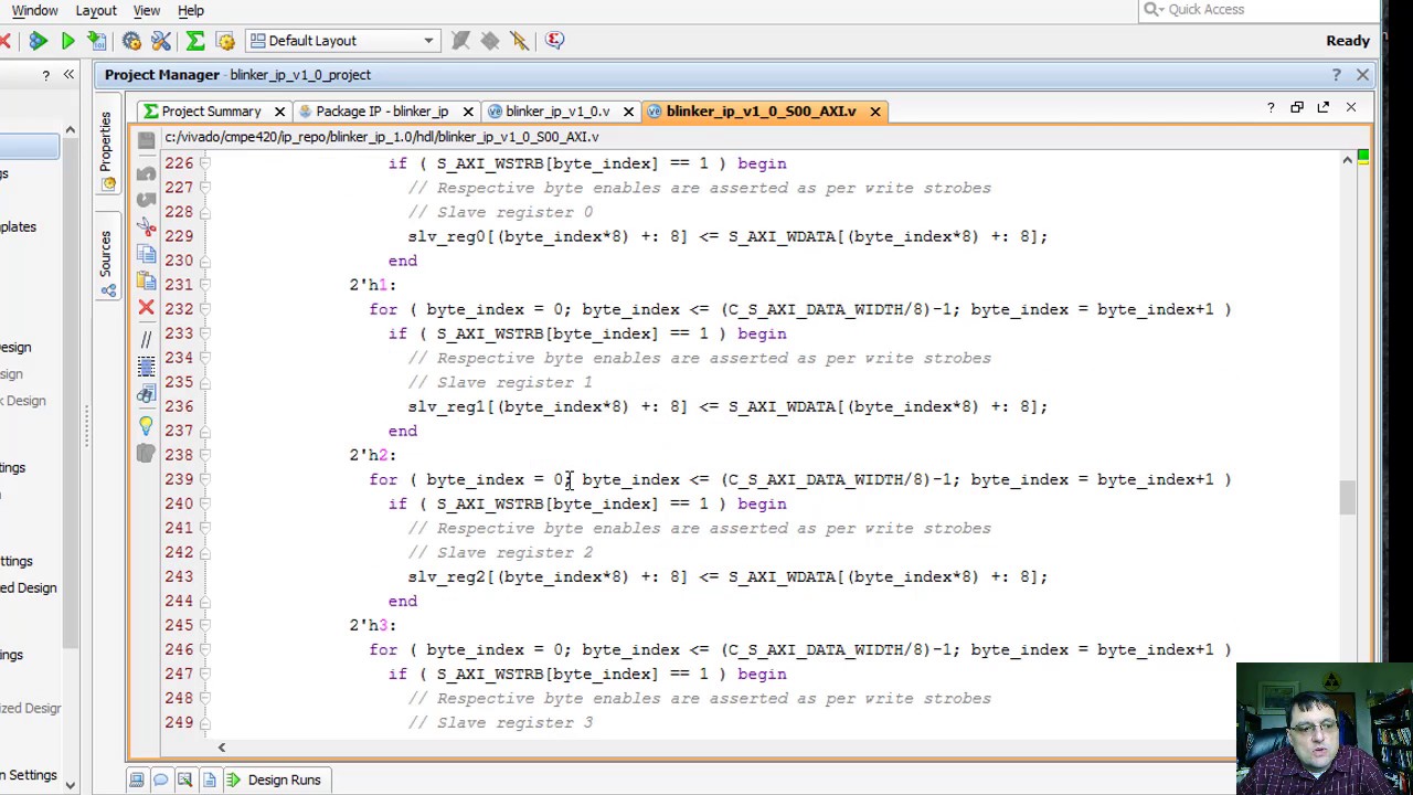 Vivado Custom IP with Memory Mapped I/O