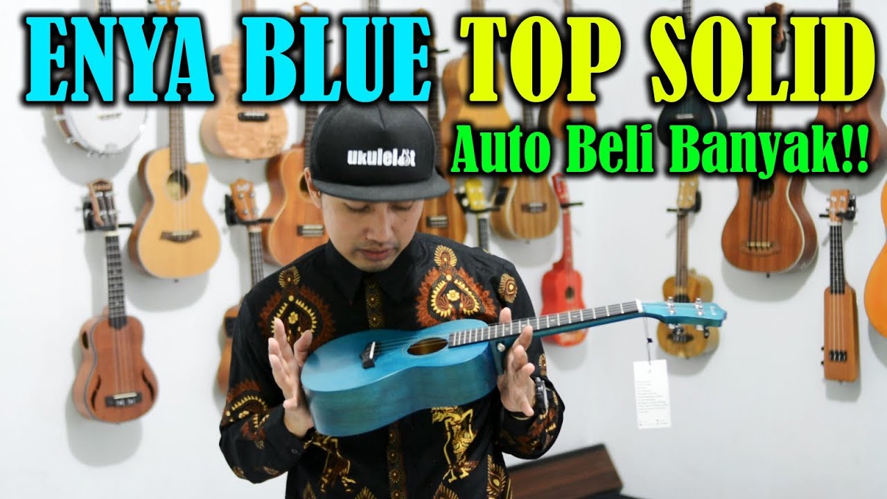 MANTUL!! Enya Concert Blue Top Solid Ukulele - EUC-25D BU