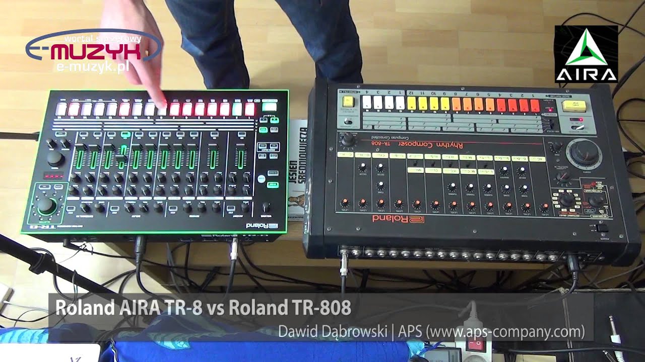 Roland AIRA TR-8 vs Roland TR-808 demo comparison - por&oacute;wnanie TR-8 z TR-808