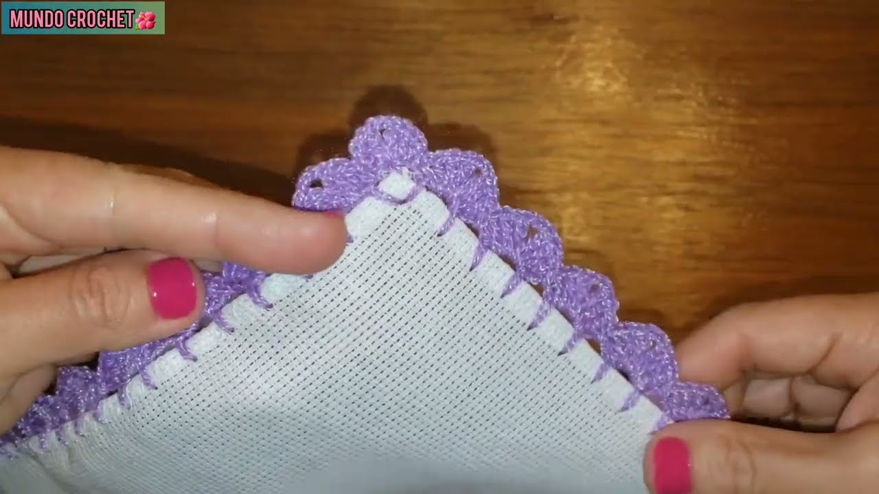 Puntilla #44 💜 Súper Fácil y Sencilla MUNDO CROCHET🌺 #crochet