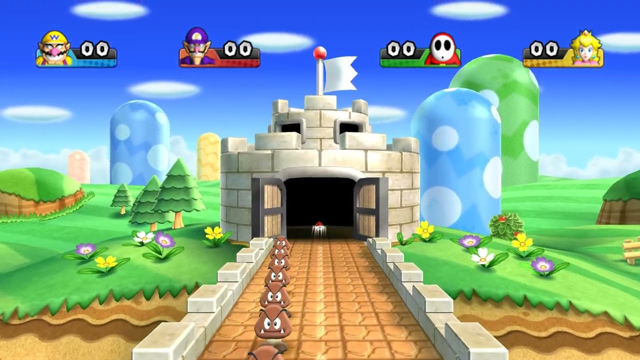 Mario Party 9 Wario Vs Waluigi Vs Peach Vs Shy Guy