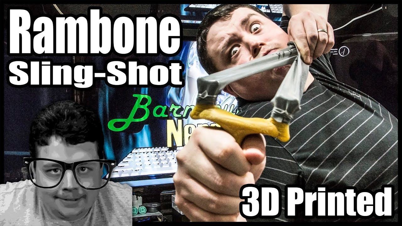 3D Printing & Shooting The Rambone Slingshot by Joerg Sprave - The Slingshot Channel - @Barnacules