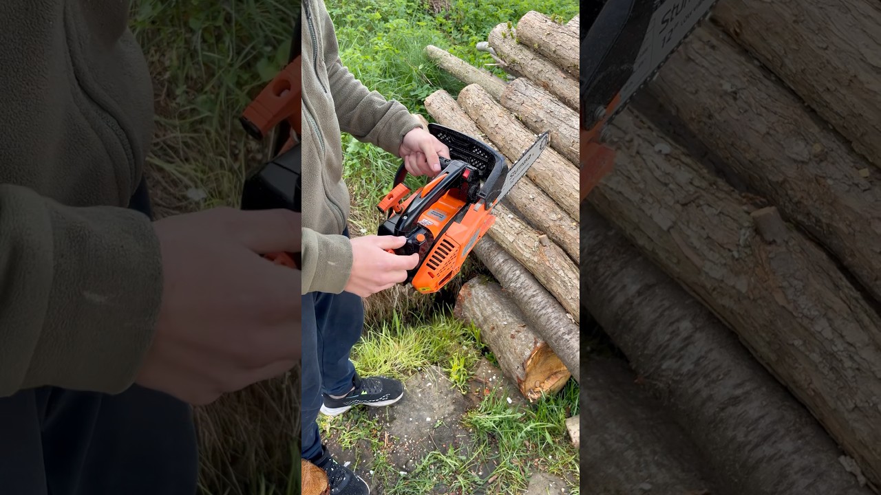 Chainsaw STURMAX Starting 🔥💪 #shorts #work #review