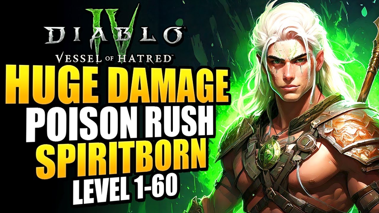Diablo 4 Best Spiritborn Leveling Build for Season 9 - Poison RUSH Is Broken