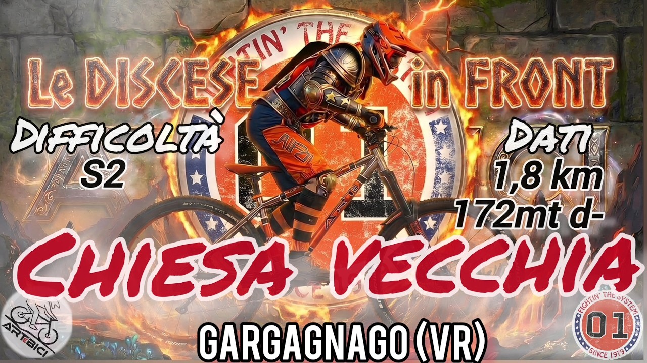 Discesa CHIESA VECCHIA Gargagnago Verona integrale MTB Enduro Front Hardtail Arte Bici Titanio GPX