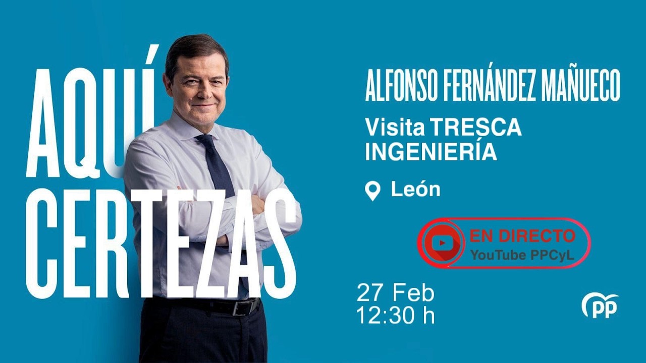 Alfonso Fernández Mañueco, visita Tresca Ingeniería.