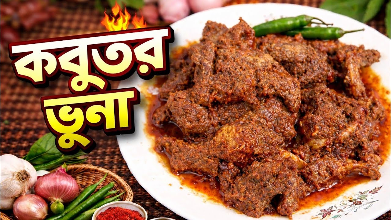 সহজে কবুতর ভুনা রেসিপি। |Pigeon curry Recipe | Kobutor Mangsho Vuna