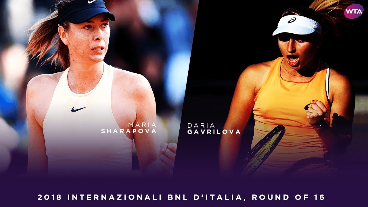 Maria Sharapova vs. Daria Gavrilova | 2018 Internazionali BNL d'Italia Round of 16 | WTA Highlights