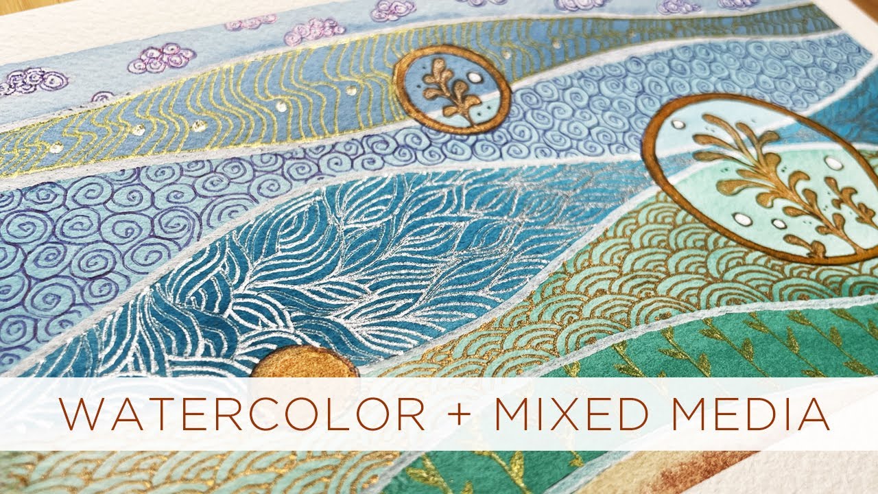 Painting Watercolor & Drawing Fun Zentangle Doodle Art!
