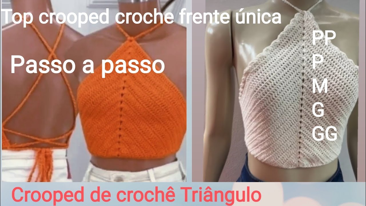 #diy Top tutorial Cropped crochê frente única passo a passo Cropped Brasil Crochet #video