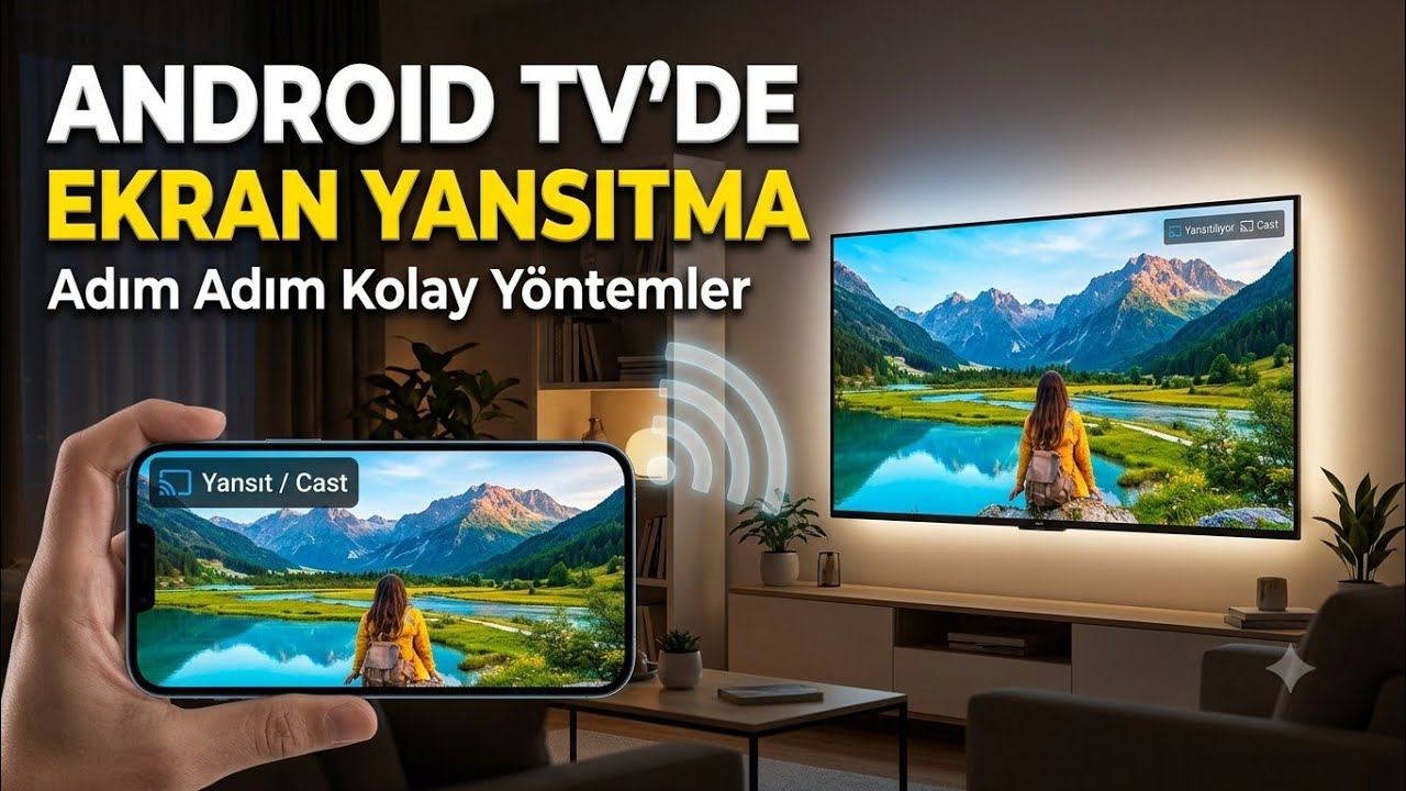 Android tv de ekran yansıtma