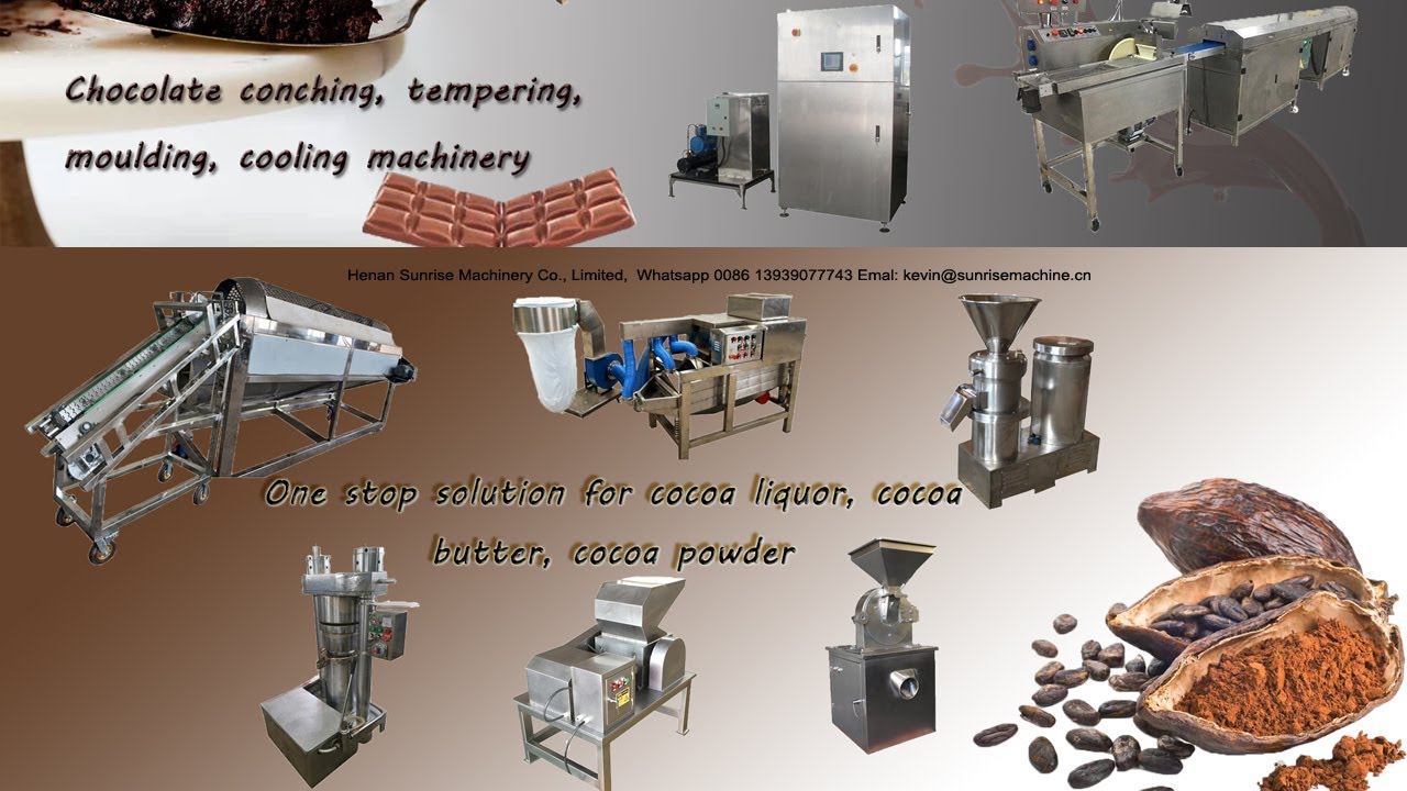 Equipment Production line Cacao Cocoa Bean Processing Machine To Make Liquor Mass Butter Powder