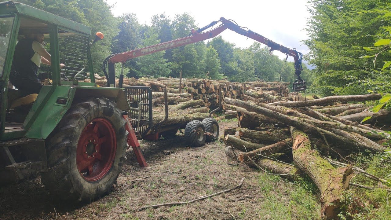 Débardage de bois en 1 m Reprise de 150 st de 4 mètres #forestmen #bucheron