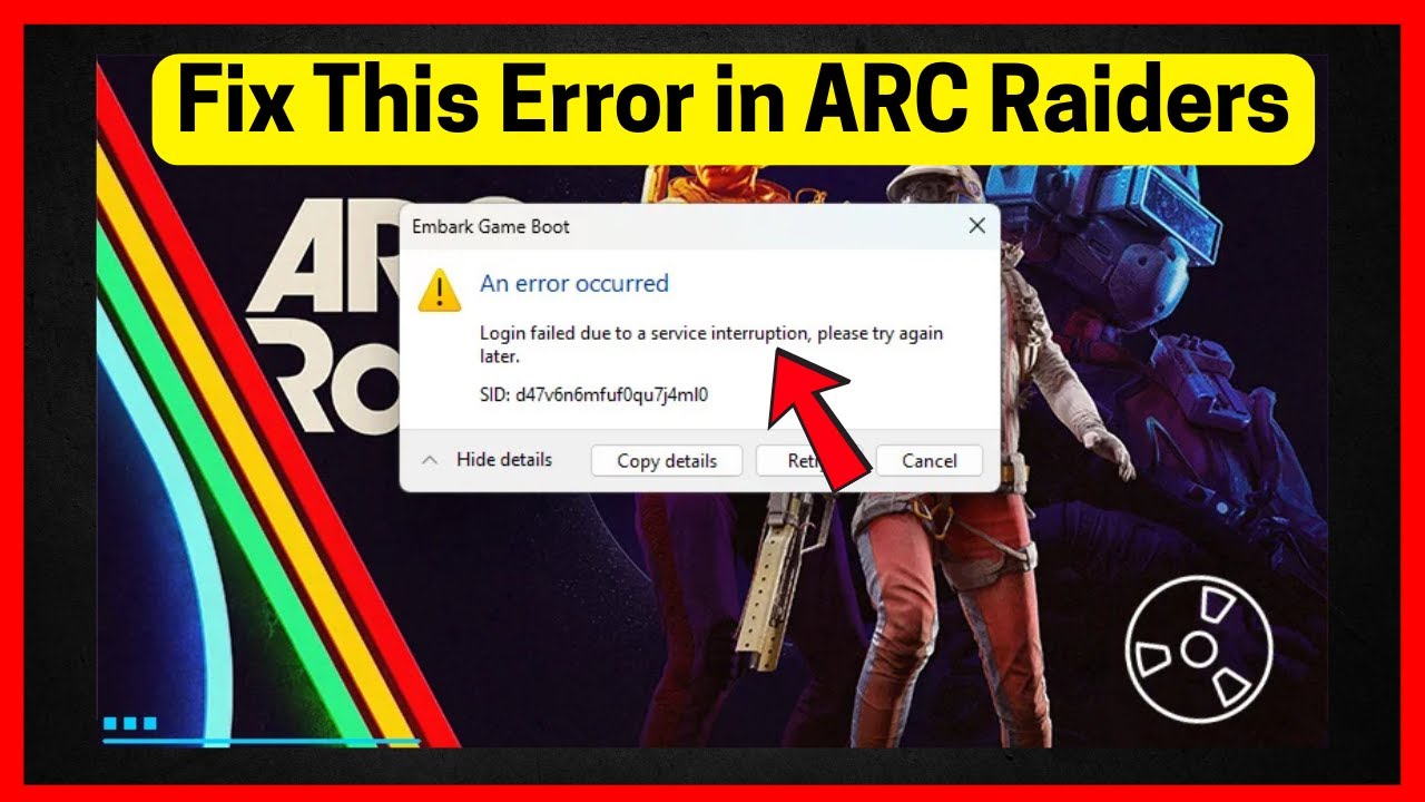 Исправлена ​​ошибка в ARC Raiders: Сбой входа в систему из-за перебоя в работе сервиса.