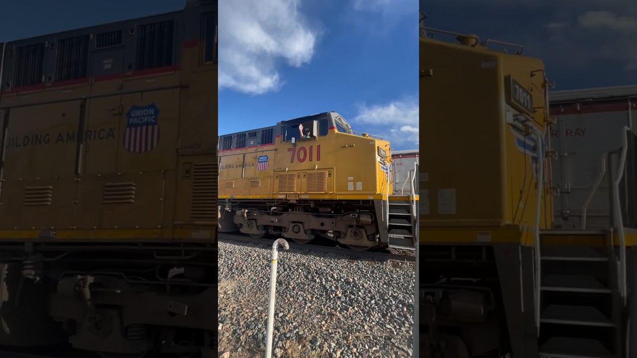 That&rsquo;s my Dad! #engineer #train #unionpacific #railfan #trainspotting #railway #railroad #wyoming