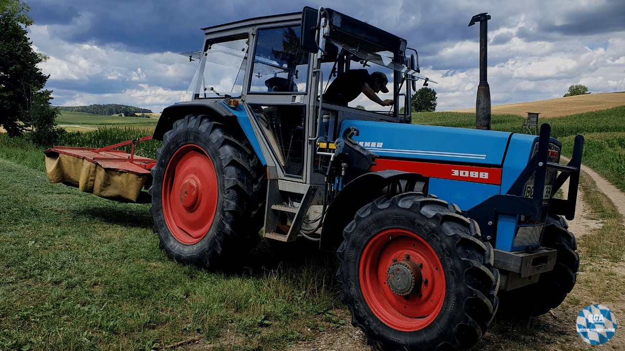 Heu 2022 | Erster Schnitt mit Eicher 3088 & Pöttinger Trommel Mähwerk... [4K]