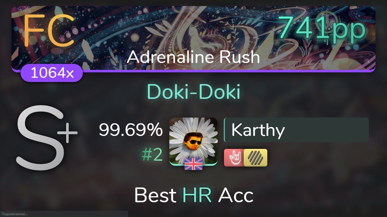 [Live] Karthy | Thaehan - Doki-Doki [Adrenaline Rush] +HDHR 99.69% {#2 💖741pp FC} - osu!