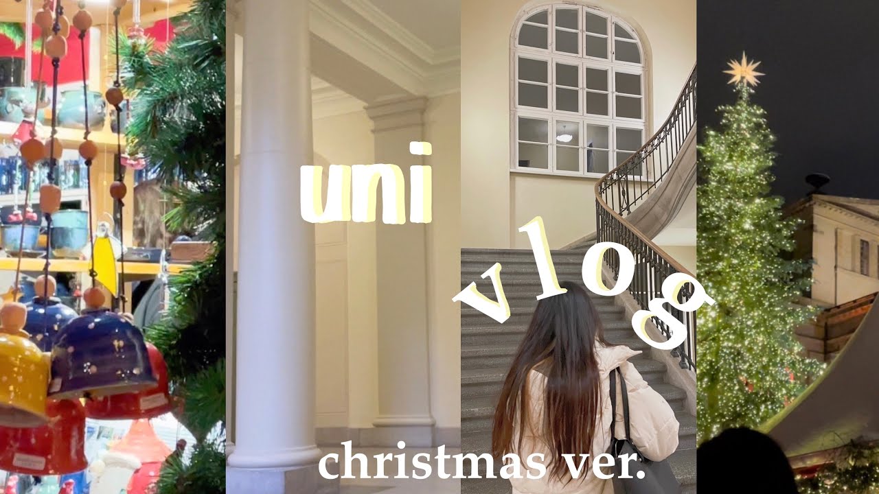 uni vlog•🎄 first time in person, studying in Germany, christmas market, productive week•