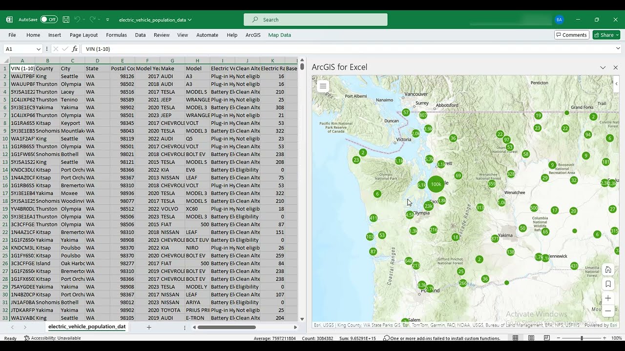 Intro to ArcGIS for Excel