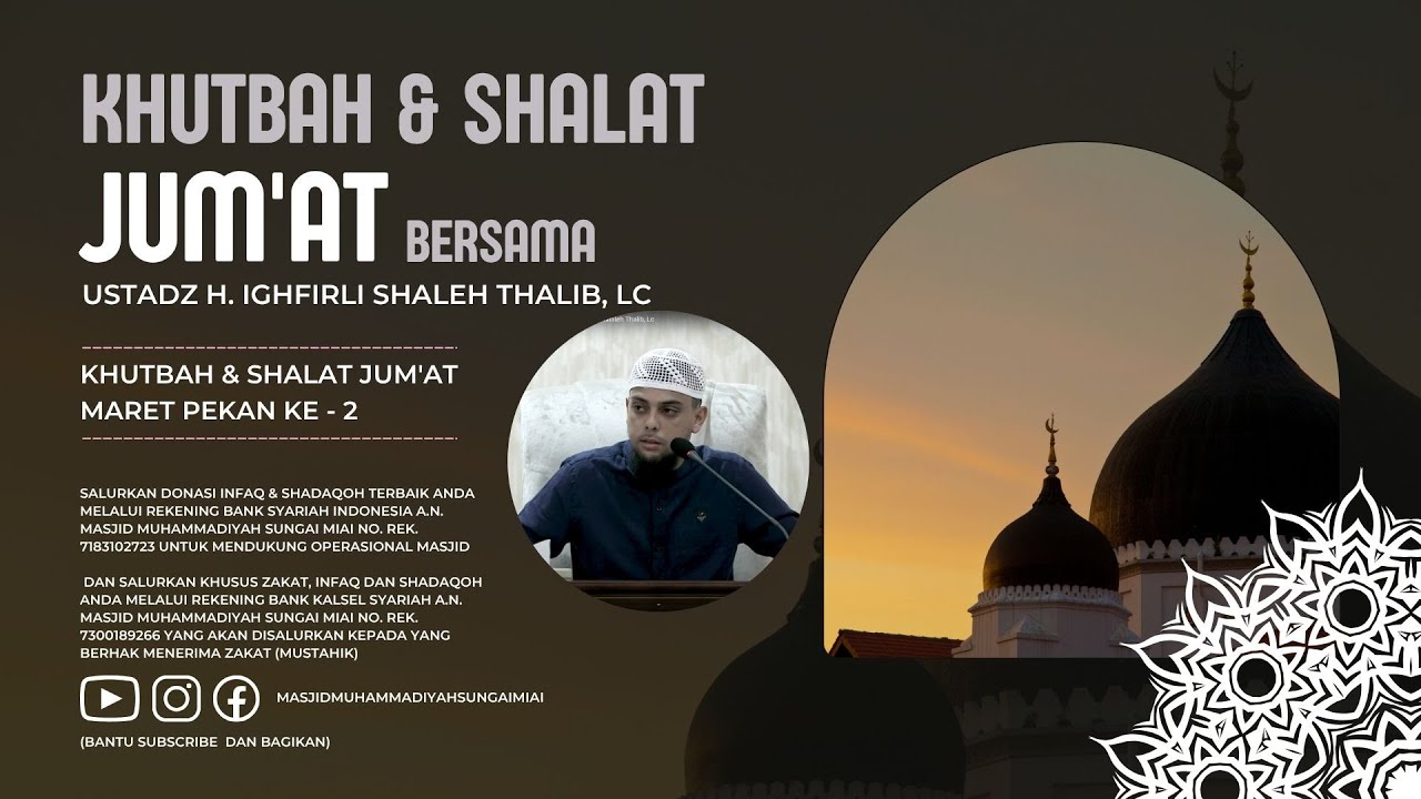 [Live] Khutbah & Shalat Jum'at Pekan Ke-2 Bulan Maret 2026