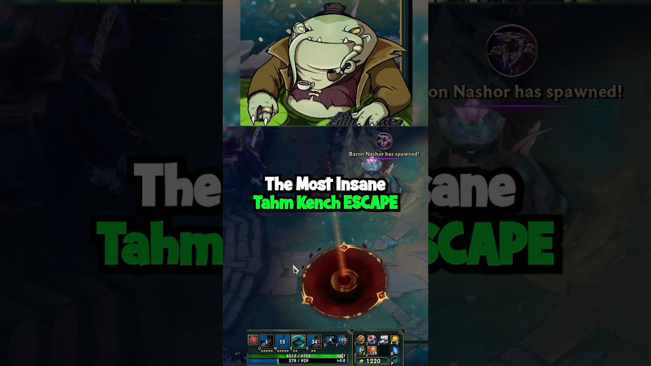 The CRAZIEST Tahm Kench ESCAPE 😱