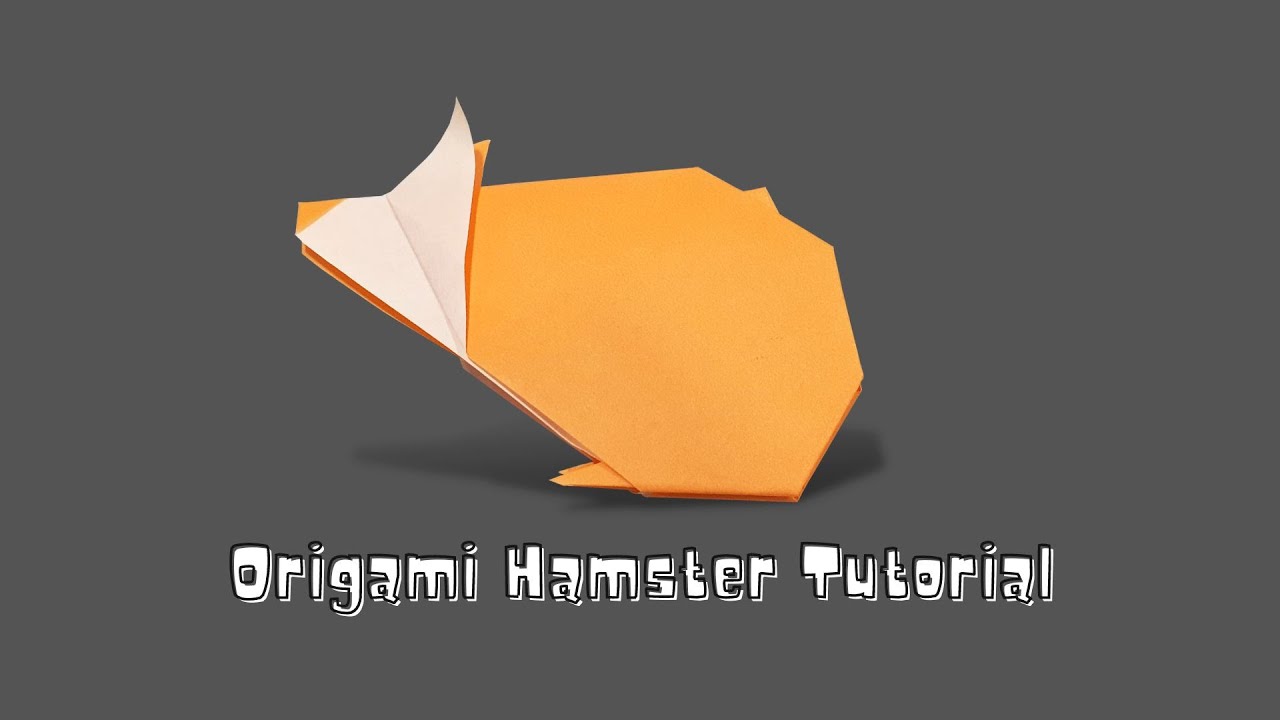 Easy Origami Hamster Tutorial- Easy origami for beginners- easy paper craft for kids- Origami Animal