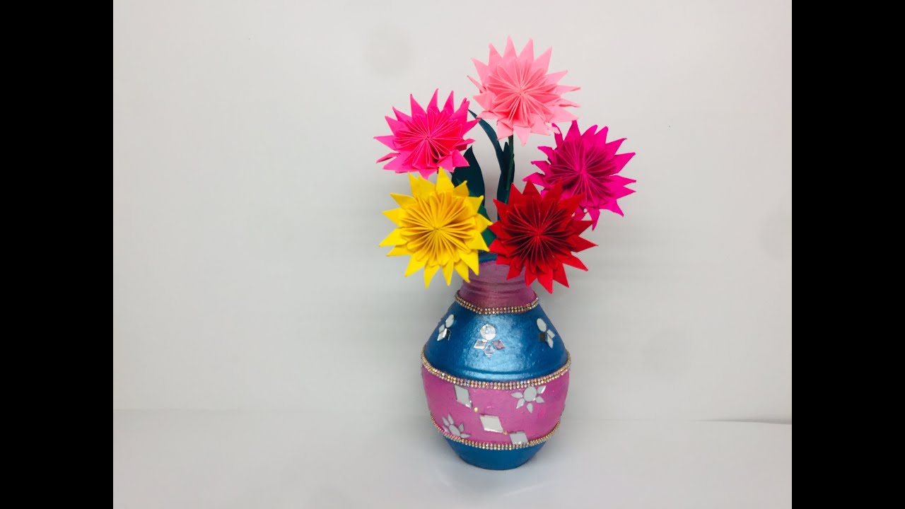 DIY / Paper flower 💐/ Home Decoration Ideas / Showpiece🌸