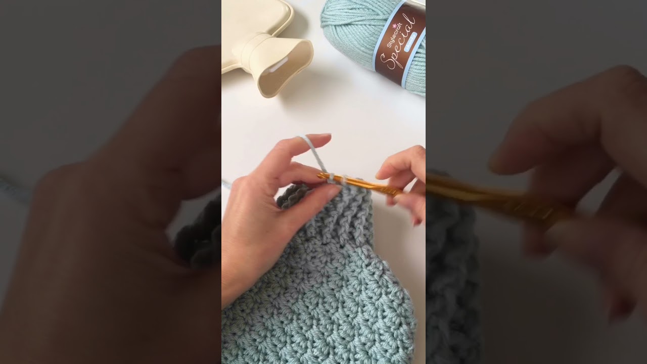 Crochet Stitch Tutorial: Front Post / Back Post Double Crochet Rib #crochet #crochettutorial #shorts