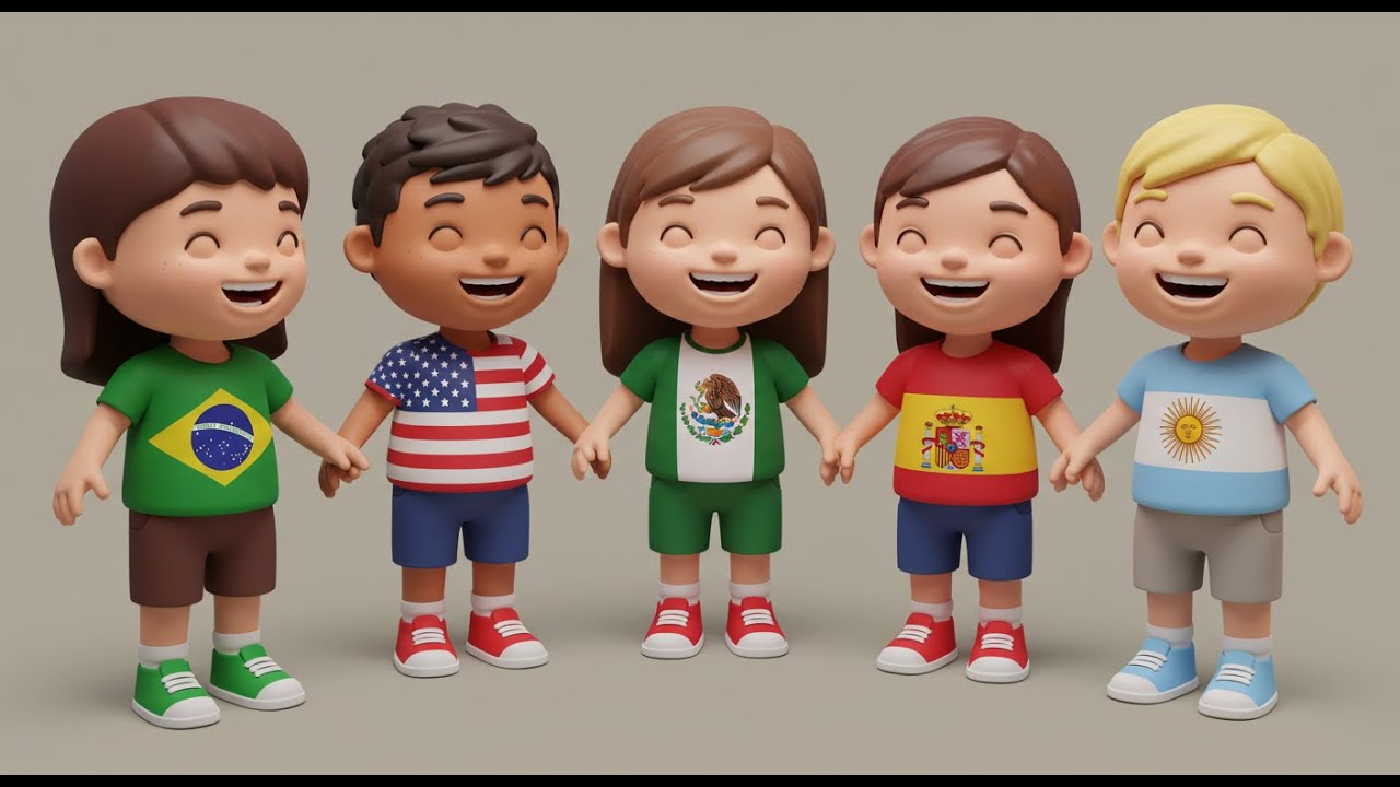 Hello, Hola, Olá! 👋 Fun Greeting Song in 3 Languages!