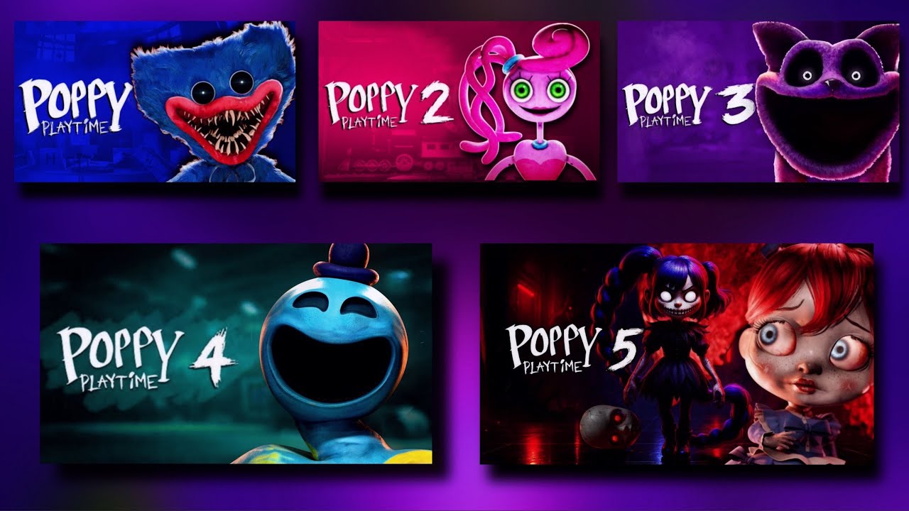 Poppy Playtime Chapter 1 2 3 4 5 Full Gameplay Walkthrough & All Endings 4K No Commentary