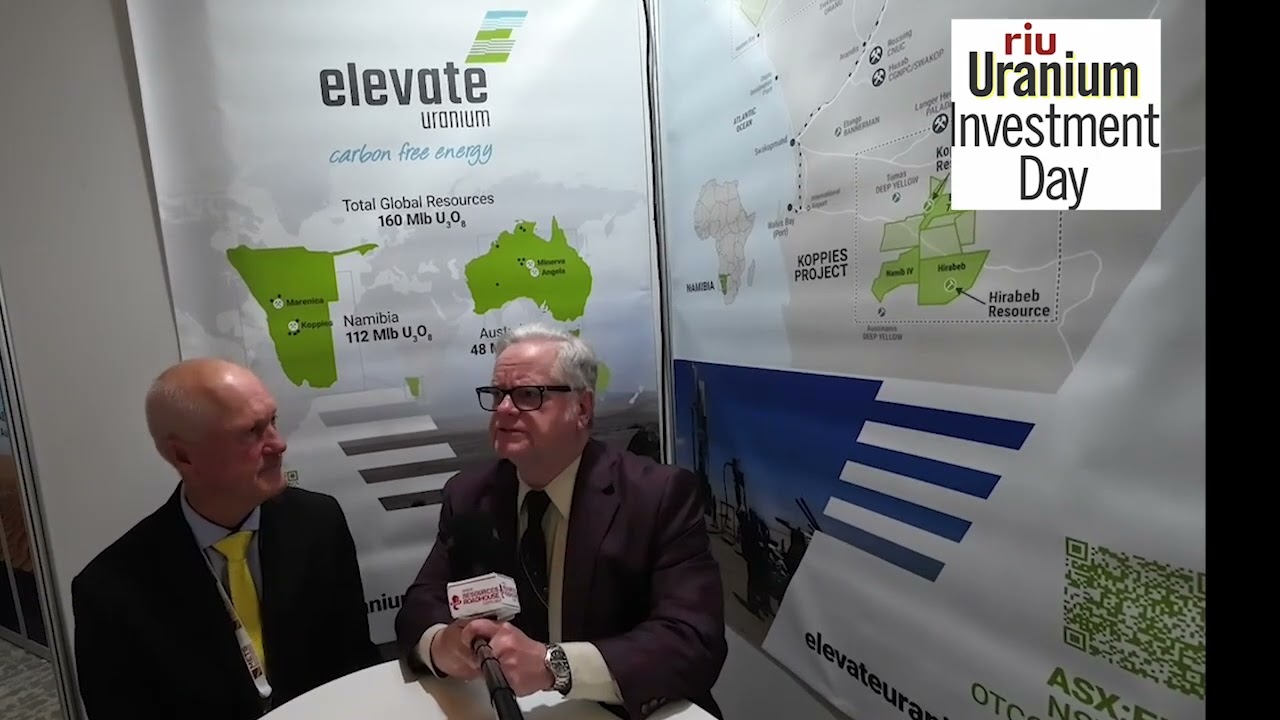 Elevate Uranium (ASX: EL8) MD/CEO Murray Hill with Wally Graham at  2025 RIU Uranium Investment Day.