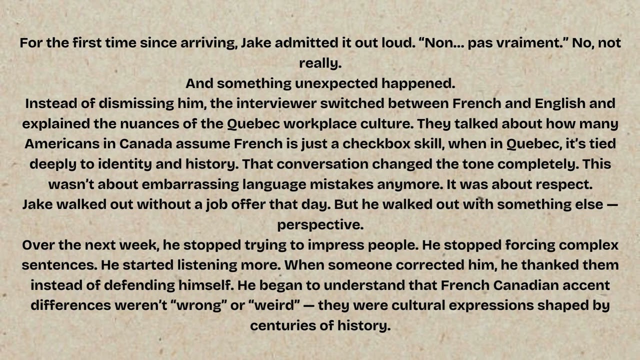 American try to learn French in Canada but it didn’t go well