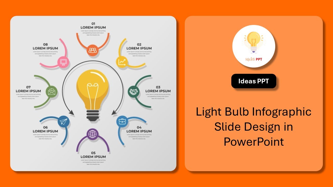 Light Bulb Infographic Slide Design in PowerPoint