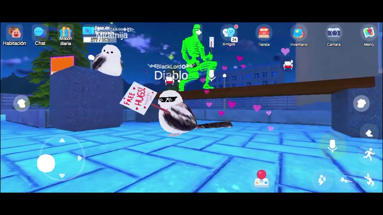 molestando gente en virtual droid