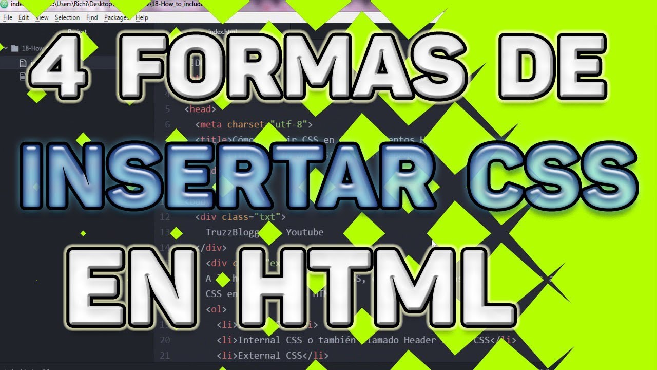 Añadir CSS en HTML/HTML5: Aprende 4 maneras de insertar CSS en tu página web!
