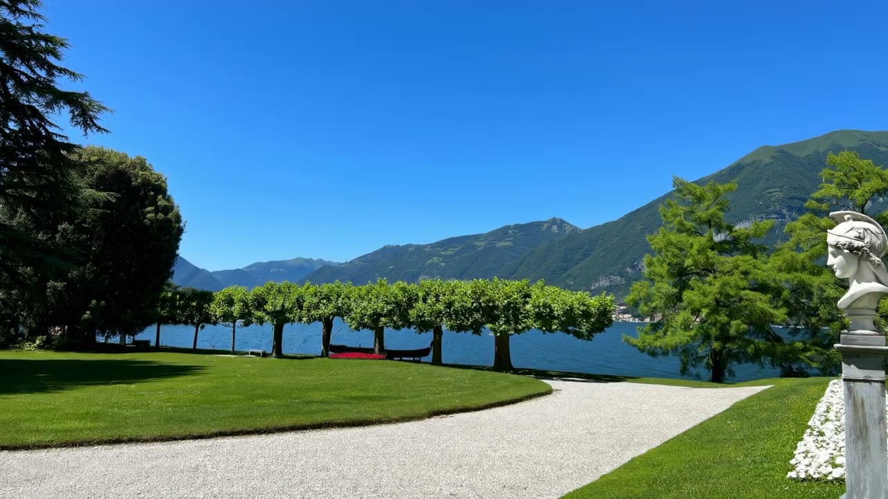 2 Hours Lake Como Garden Ambience 🌿☀️ Peaceful Sunny Day at Villa Melzi for Relaxation & Focus