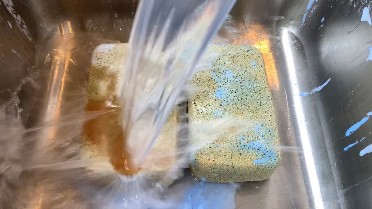 ✨🫧 OVERLY SATISFYING RINSE 🫧✨- sponge ASMR