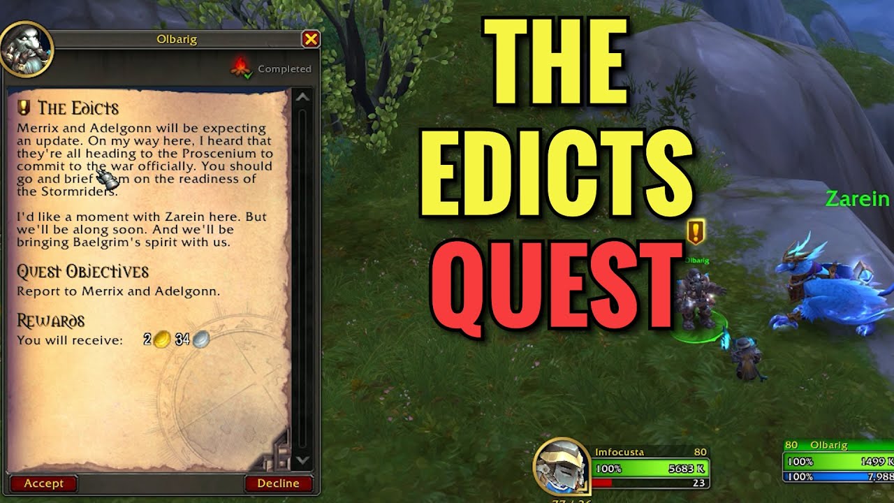 The Edicts Quest (WoW TWW)