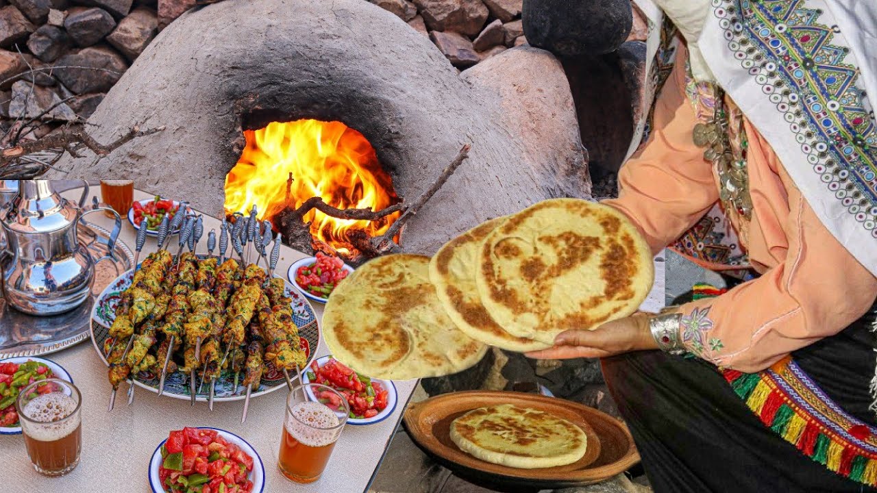 Rural Moroccan Woman’s Daily Life – Baking Bread on Firewood & Cooking a Delicious meal 😋