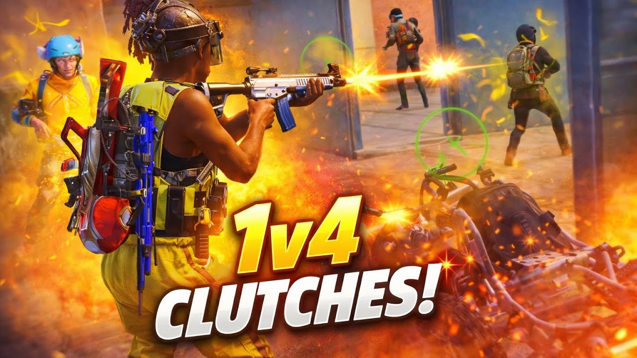 Solo squad clutches gameplay 🤯🔥😤💀