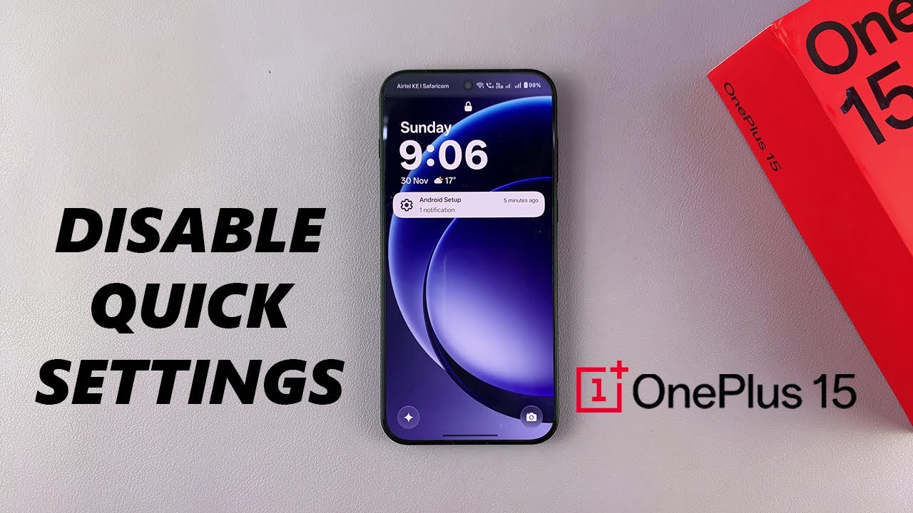 OnePlus 15: как разрешить/заблокировать быстрые настройки на экране блокировки