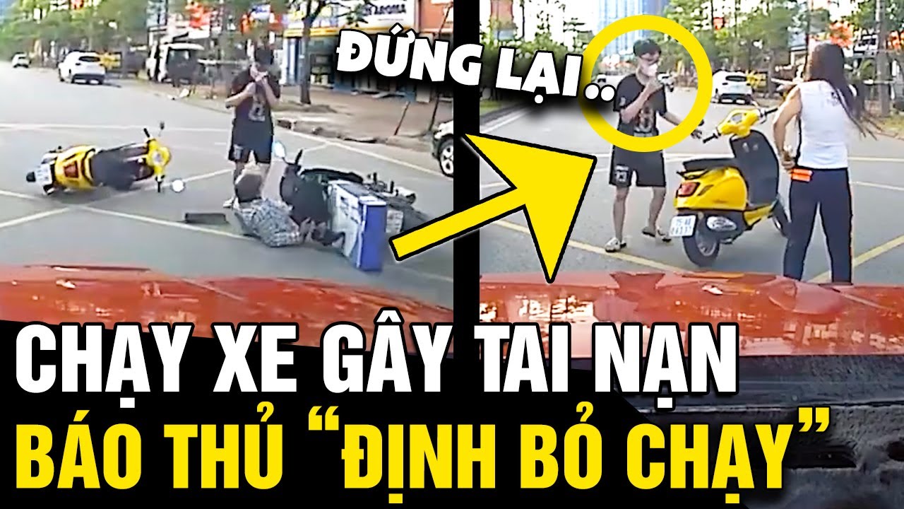 Chạy xe làm người khác 'NGÃ RA ĐƯỜNG', tên báo thủ 'ĐỊNH BỎ CHẠY' và cái kết | Tin Nhanh 3 Phút