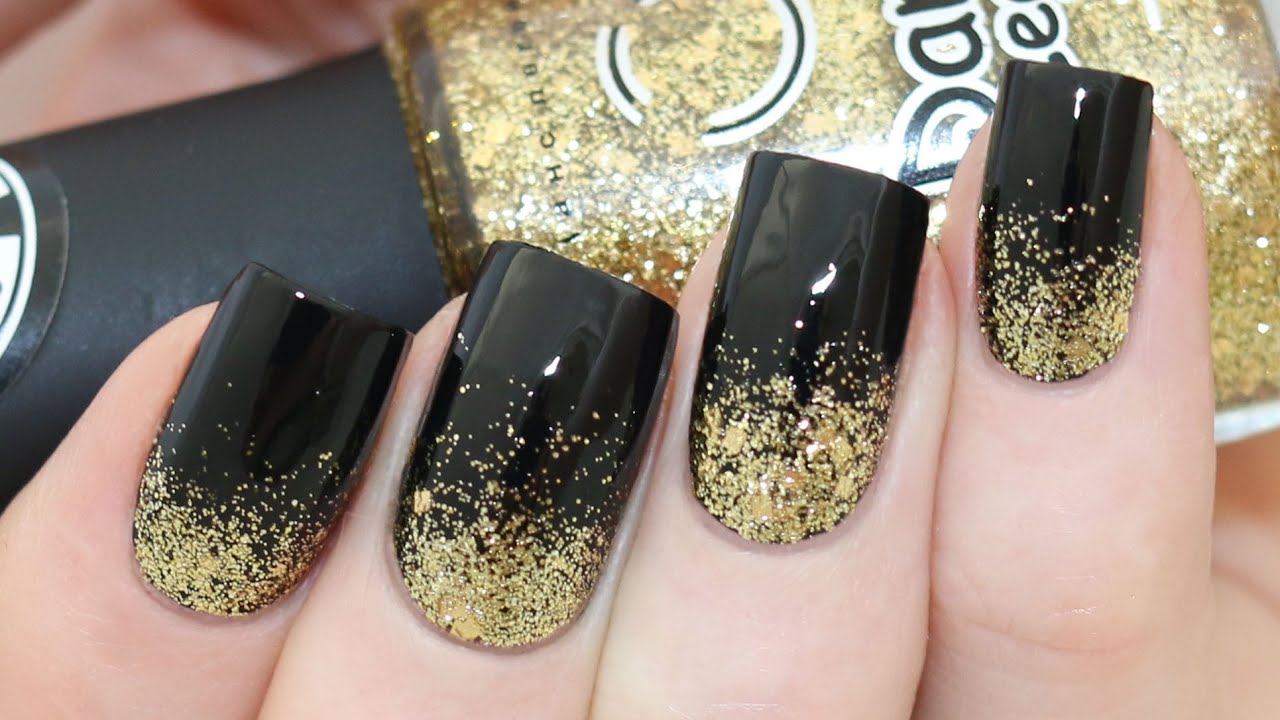 GLITTER GRADIENT NAGELS VOOR OUD EN NIEUW MAKKELIJKE NAIL ART