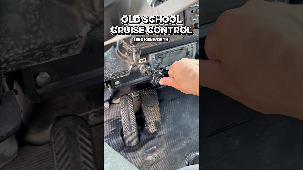 Old school cruise control on 1990 Kenworth semi truck. #trucking #oldschooltrucks #trucker #feature