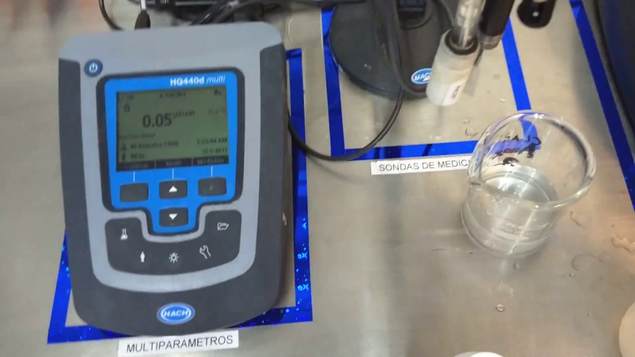 Calibración de sonda de conductividad del equipo HACH HQ440d