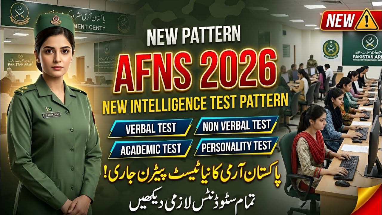 AFNS TEST 2026 NEW PATTERN l VERBAL NON VERBAL ACADEMIC & PERSONALITY NEW PATTERN POLICY 2026 