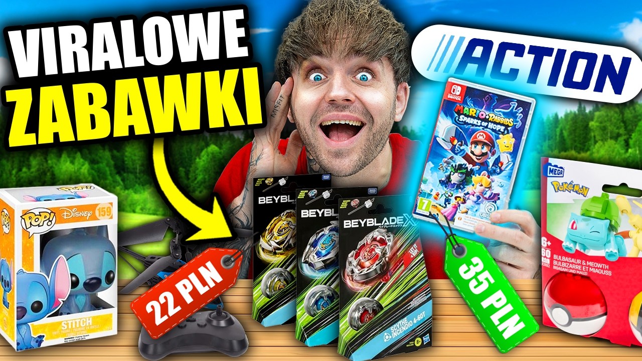 Testuje VIRALOWE GRY i ZABAWKI z Action! *beyblade za 20zł...*